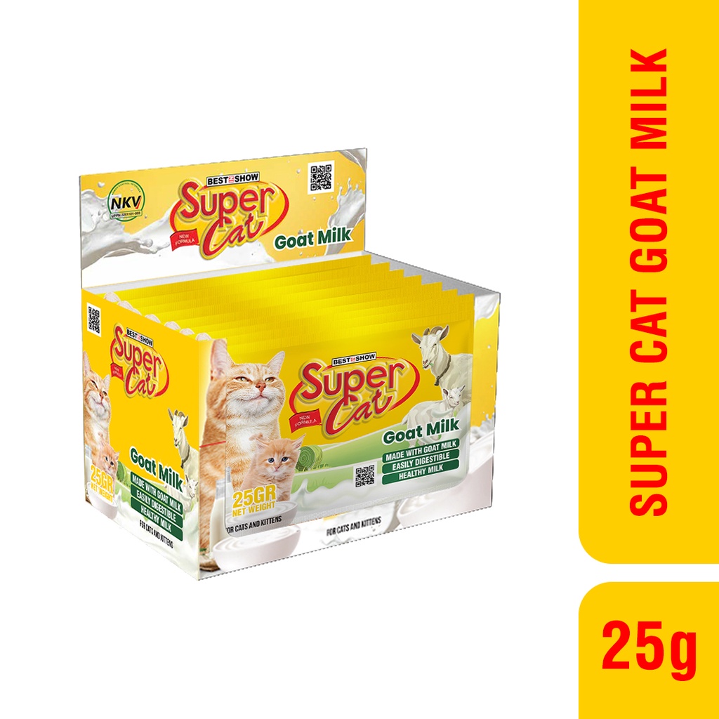 SUPERCAT GOAT MILK 25 GR PAKET HEMAT ISI 12PCS