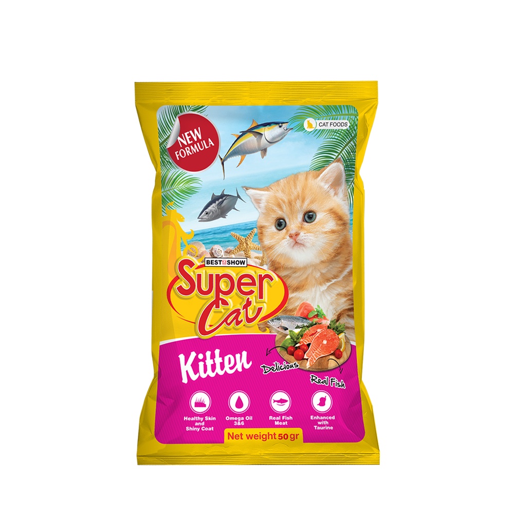 Best In Show Supercat Kitten 50gr - Makanan kering
