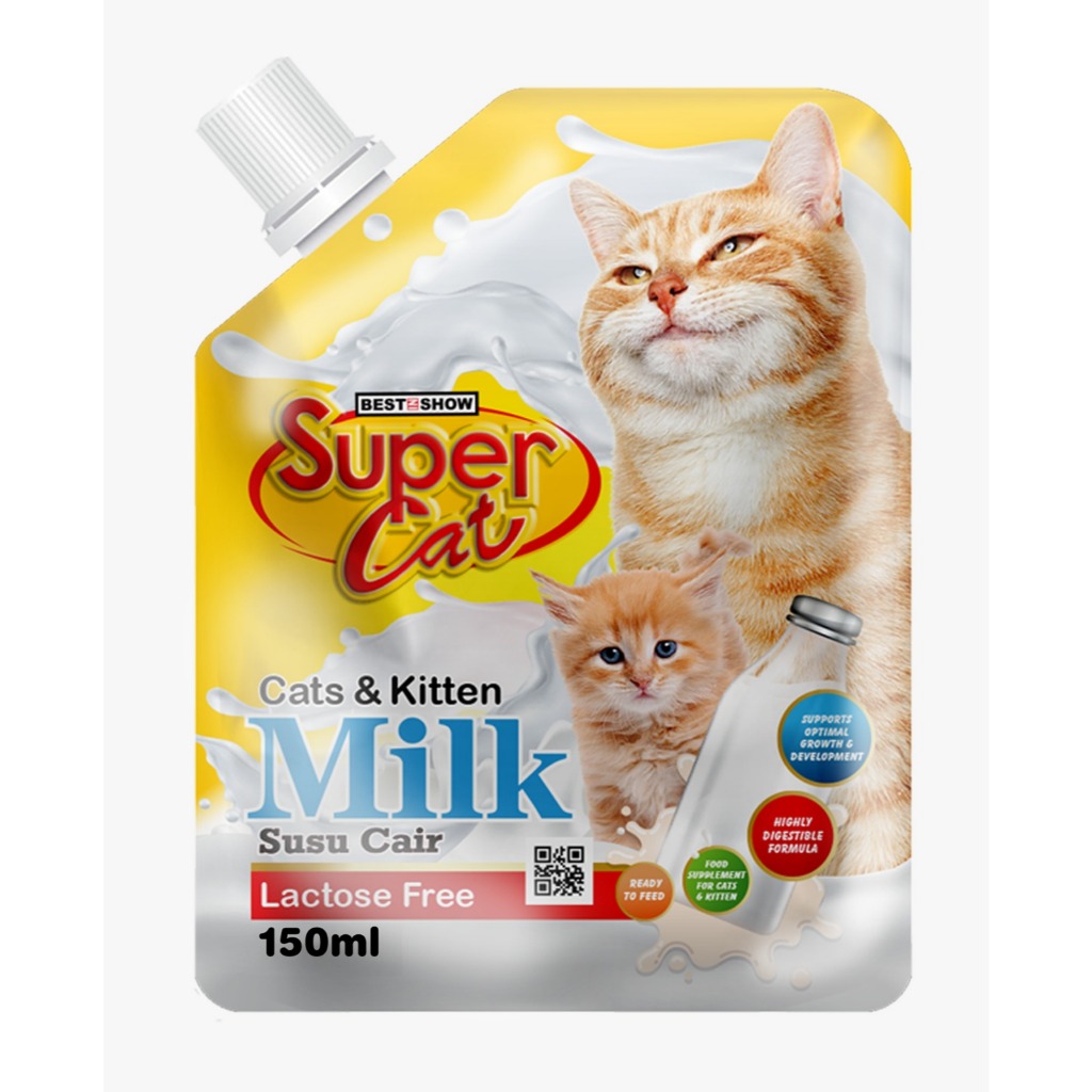Supercat Lactose Free Milk 150ml - Susu Untuk Kucing