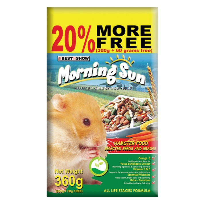 Best In Show Morning Sun Hamster Food Seed & Grain 360gr