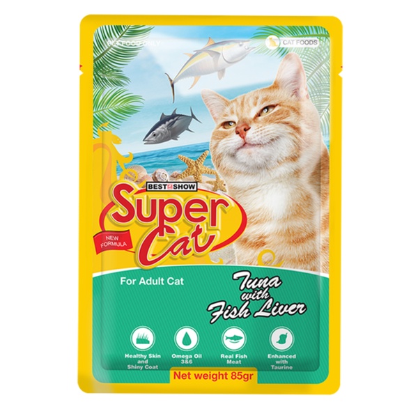 Supercat Tuna with Fish Liver Pouch 85gr