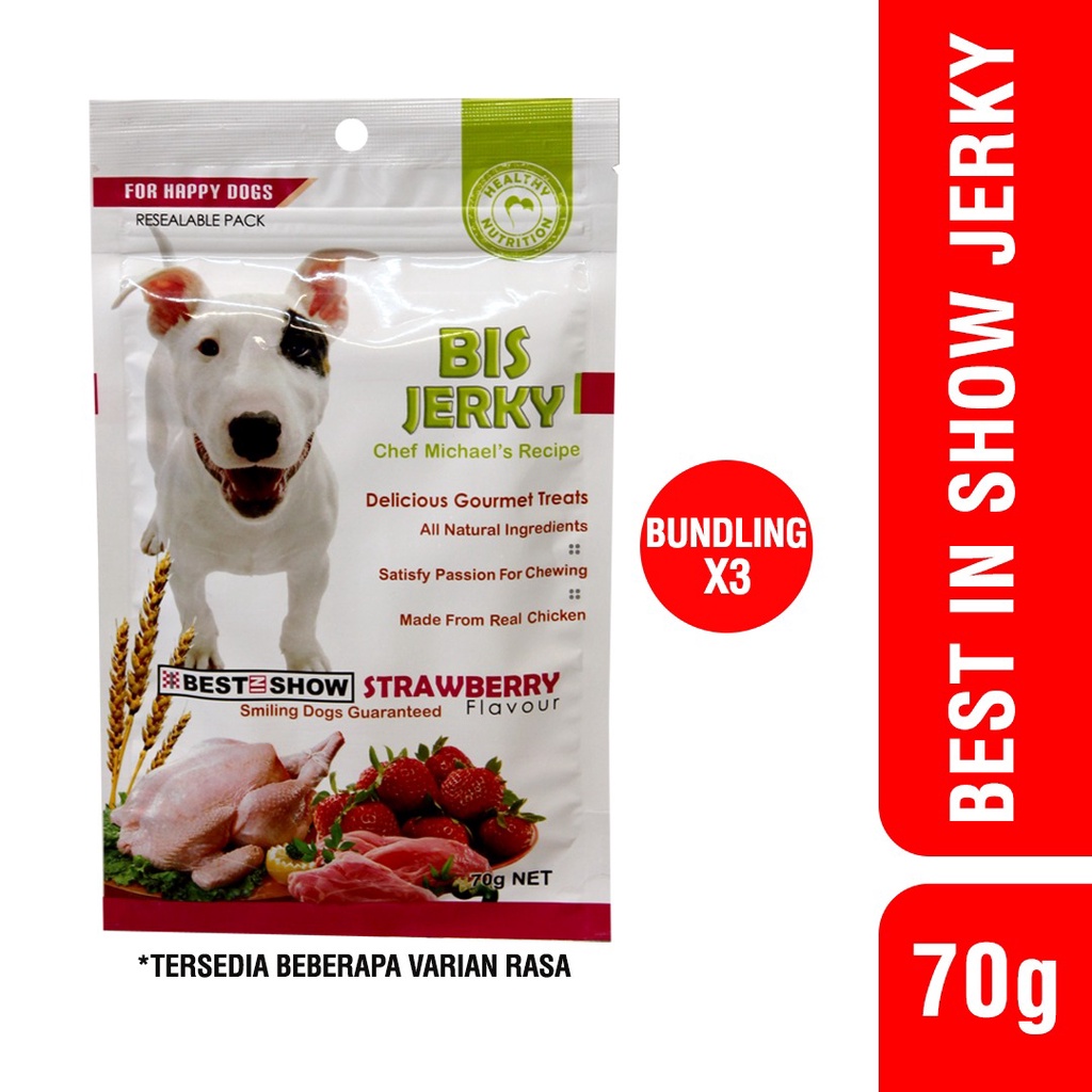 Paket Bundling Jerky 70gr 3pcs - Snack Anjing