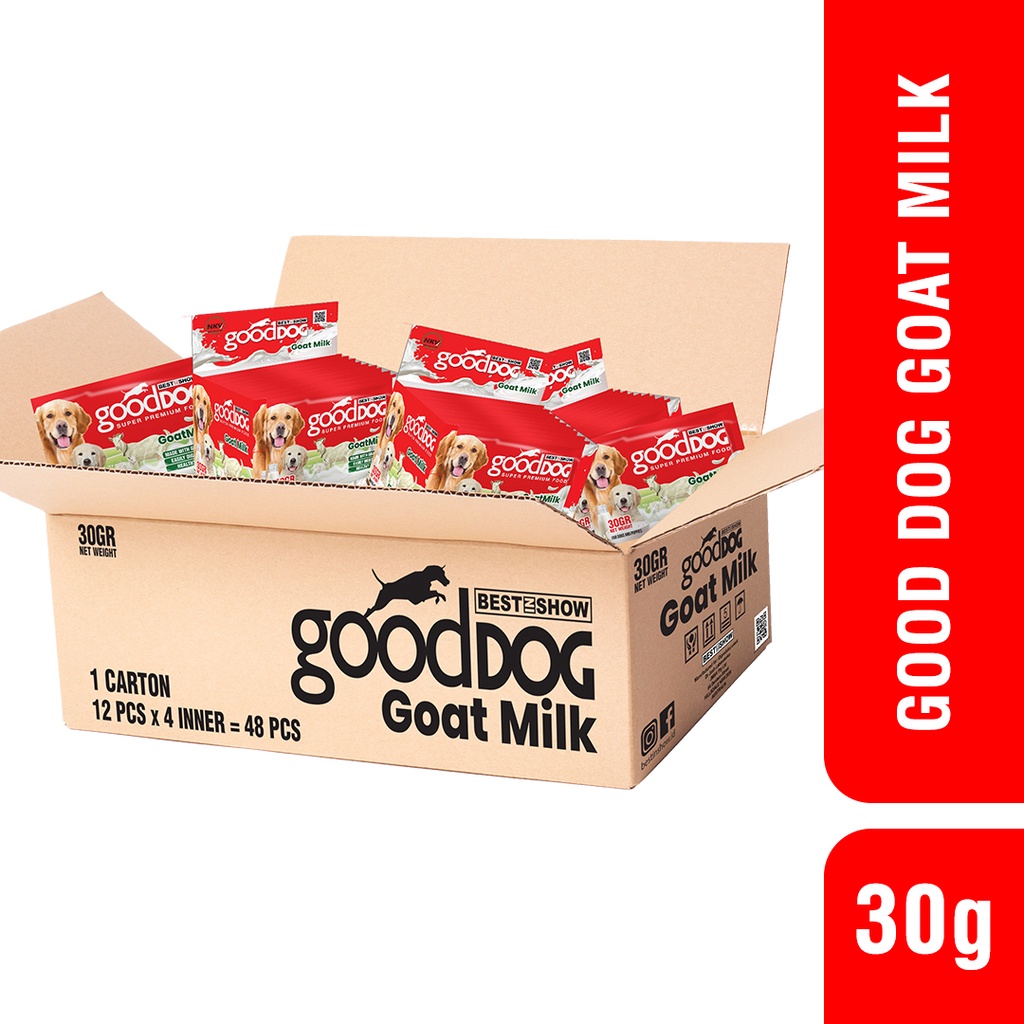 BEST IN SHOW GOOD DOG GOAT MILK 30gr PAKET HEMAT 1 DUS ISI 48 PCS