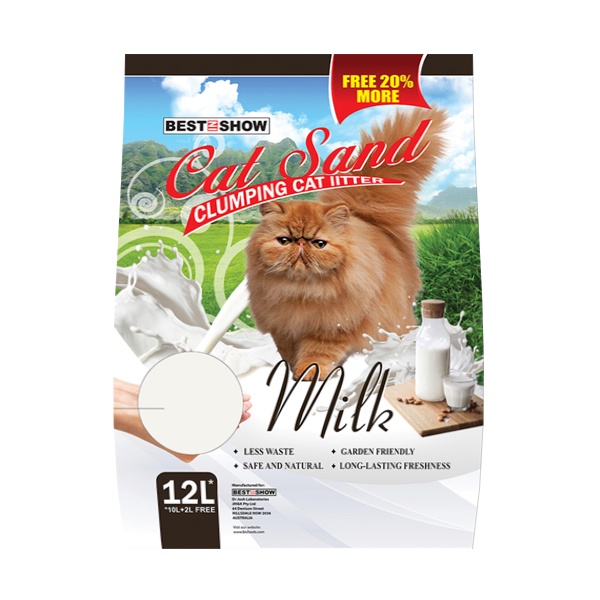 Best In Show Cat Sand MILK 12Lt - Pasir Kucing 9kg